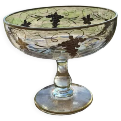Coupe a fruit dorée a l'or fin