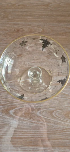 Coupe a fruit dorée a l'or fin