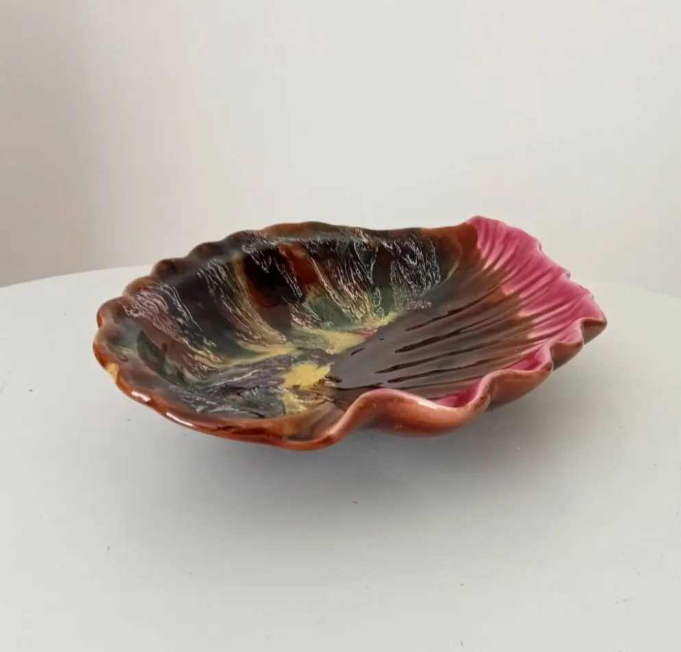Coupe a fruits ancienne"Coquillage" Vallauris