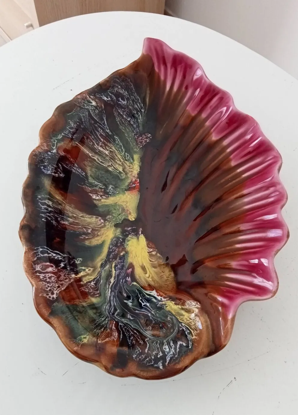 Coupe a fruits ancienne"Coquillage" Vallauris