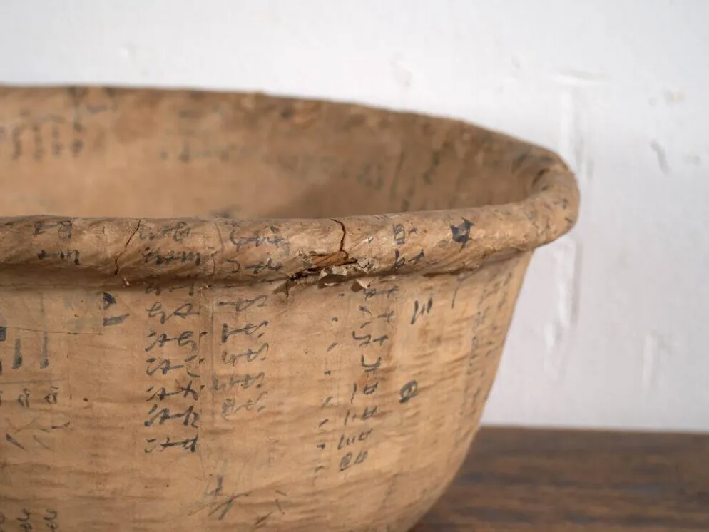 Coupe ancienne japonaise de comptes en papier washi – Japon, vers 1920