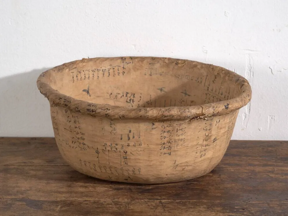 Coupe ancienne japonaise de comptes en papier washi – Japon, vers 1920