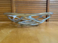 Coupe Centre de Table Design Aluminium Style Vintage #E406