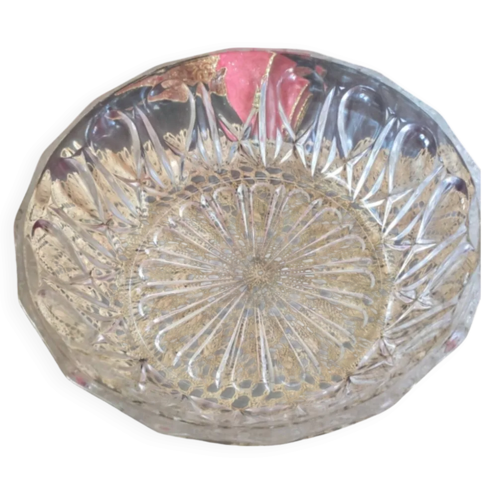 Coupe centre de table en verre moulé, Reims