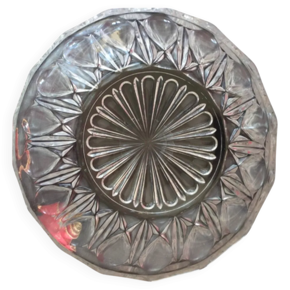 Coupe centre de table en verre moulé, Reims