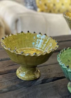 Coupe dentelee sur pied tamegroute - jaune