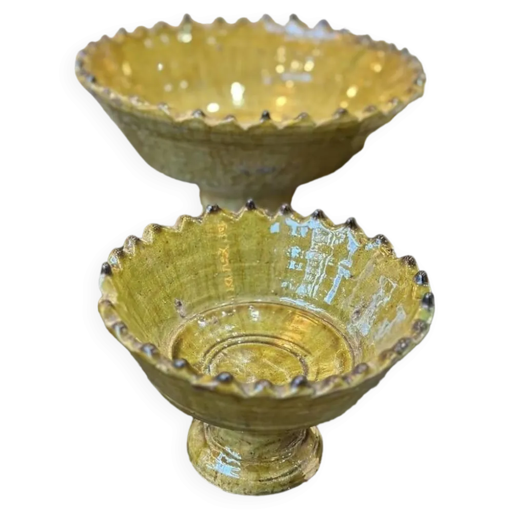 Coupe dentelee sur pied tamegroute - jaune