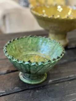 Coupe dentelee sur pied tamegroute - vert