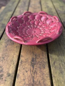 Coupe en céramique bordeaux, années 50