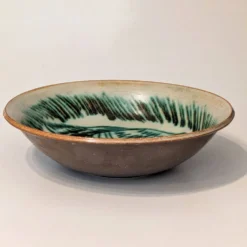 Coupe en grès décor poisson signée Maurice A. – céramique d'atelier