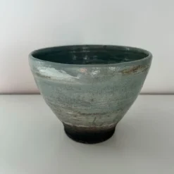 Coupe en raku céladon