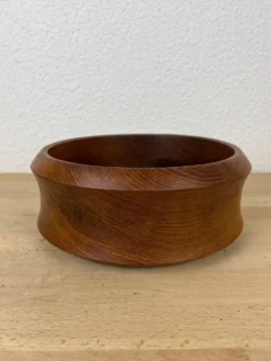 Coupe en teck scandinave et 4 ramequins