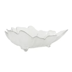 Coupe en verre en forme de feuille, design danois, années 1970, fabriquée au Danemark