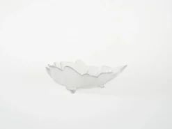 Coupe en verre en forme de feuille, design danois, années 1970, fabriquée au Danemark