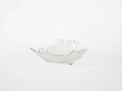 Coupe en verre en forme de feuille, design danois, années 1970, fabriquée au Danemark