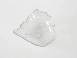Coupe en verre en forme de feuille, design danois, années 1970, fabriquée au Danemark
