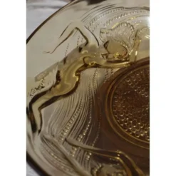 Coupe en verre 'Naïades' piétement en bois tourné art déco