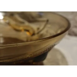 Coupe en verre 'Naïades' piétement en bois tourné art déco