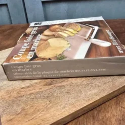 Coupe foie gras en marbre avec fil à découper, état neuf