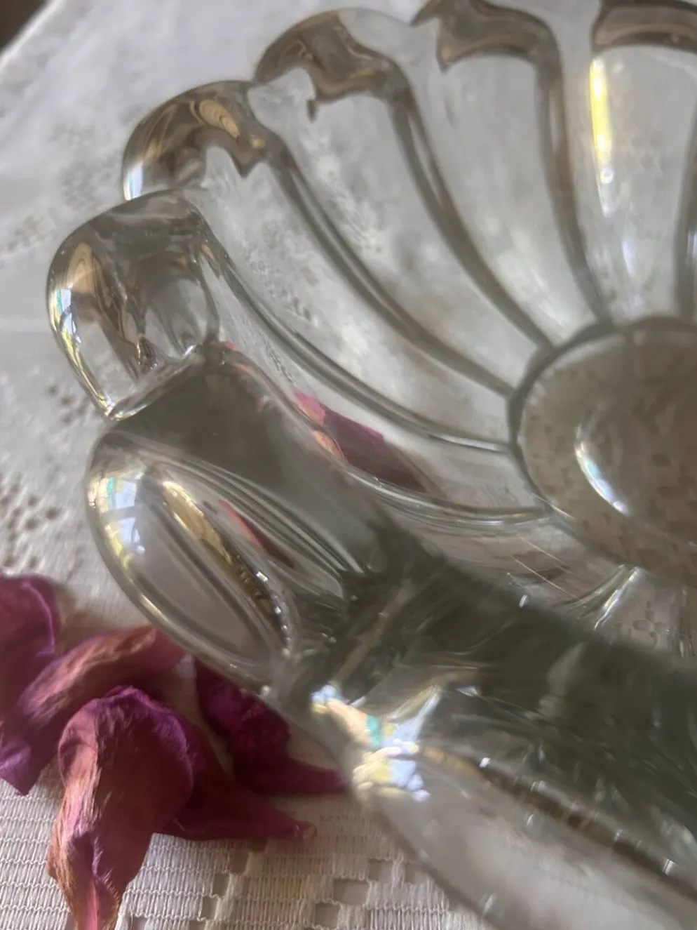 Coupe à fruits en cristal Art déco dans le goût de Pierre d’Avesn
