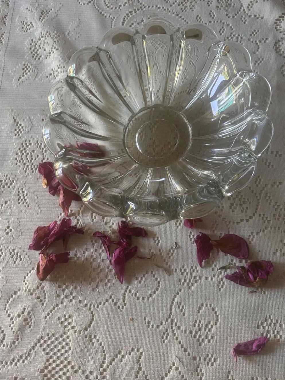 Coupe à fruits en cristal Art déco dans le goût de Pierre d’Avesn