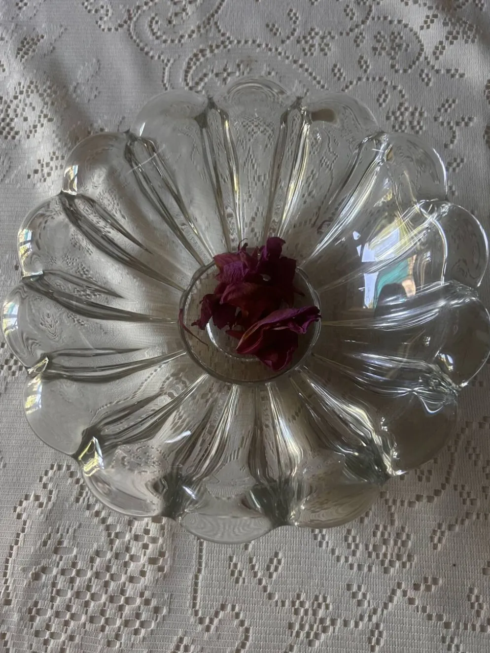 Coupe à fruits en cristal Art déco dans le goût de Pierre d’Avesn