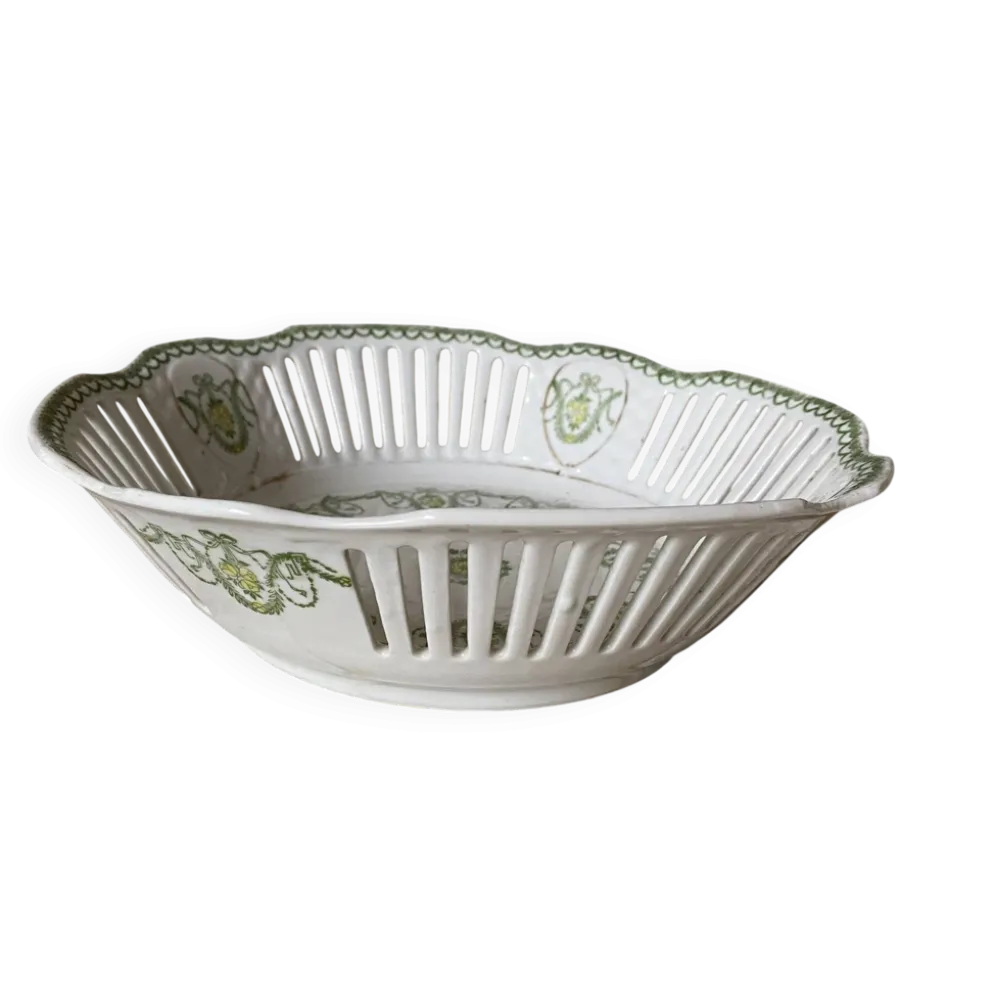 Coupe à fruits en porcelaine ajourée
