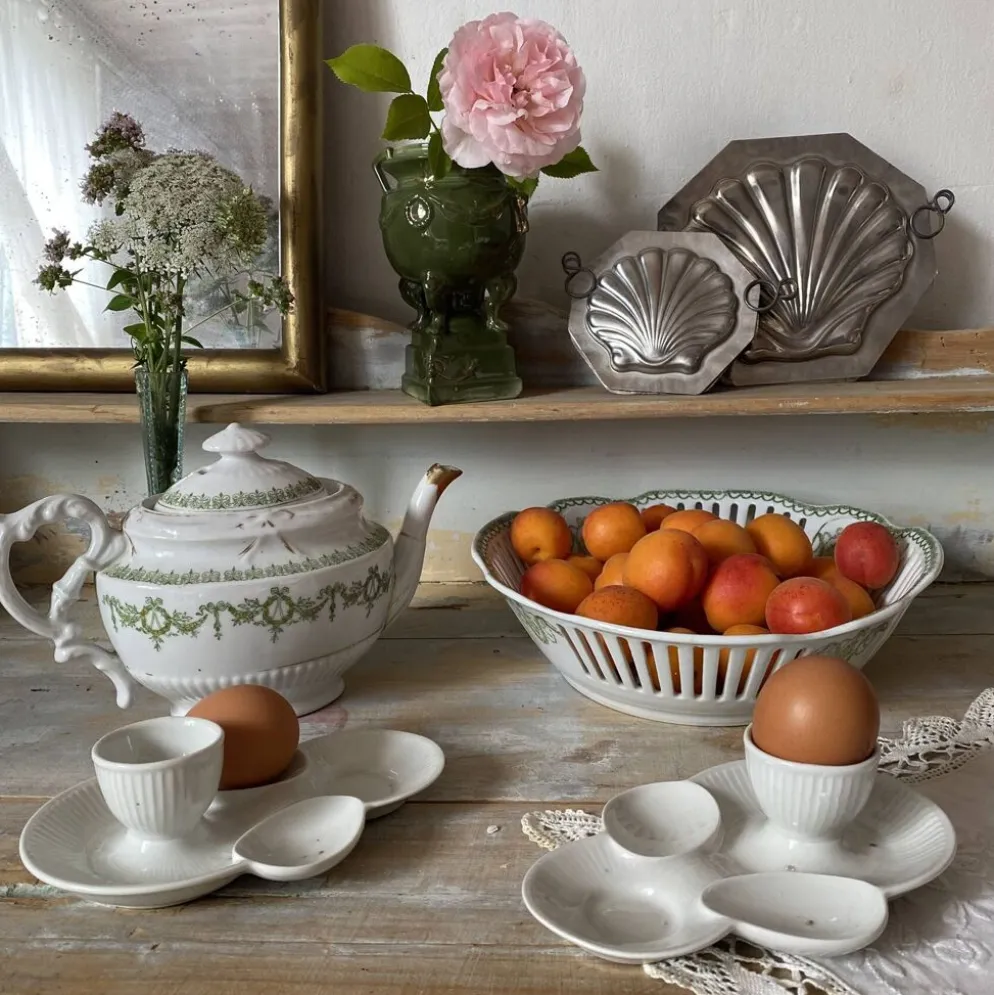 Coupe à fruits en porcelaine ajourée