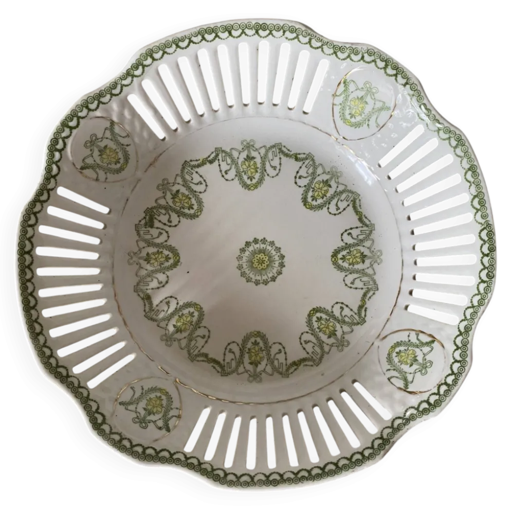 Coupe à fruits en porcelaine ajourée