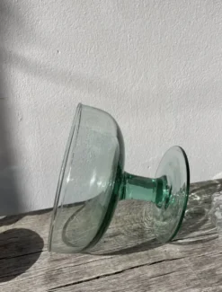 Coupe à fruits en verre soufflé de Murano / plat sur pied