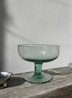 Coupe à fruits en verre soufflé de Murano / plat sur pied