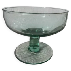 Coupe à fruits en verre soufflé de Murano / plat sur pied