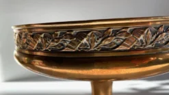 Coupe à fruits métal argenté bronzé