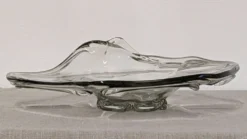 Coupe à fruits, vide-poche XXL en verre Murano, Italie vers 1970