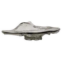Coupe à fruits, vide-poche XXL en verre Murano, Italie vers 1970