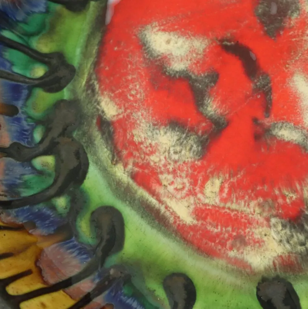 Coupe à fruits XL Art Céramique Décoration murale Émail goutte à goutte
