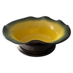 Coupe jaune et mordoré signée
