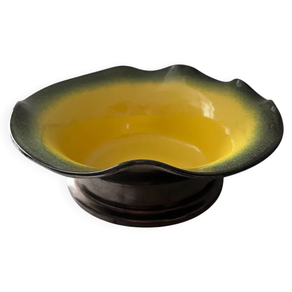 Coupe jaune et mordoré signée
