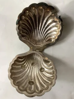 Coupelle à caviar ou beurrier en métal argenté