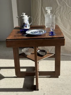 Coupelle coquille en verre bleu D10