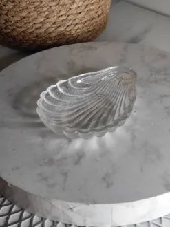 Coupelle coquille saint jacques en cristal