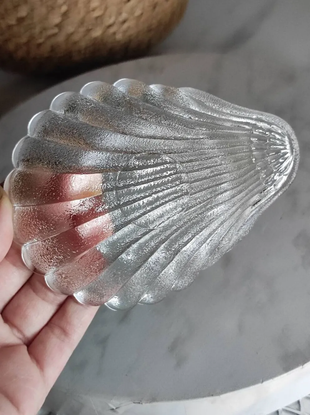 Coupelle coquille saint jacques en cristal