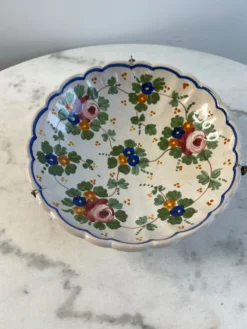 Coupelle décorative en faïence peinte à la main 20cm
