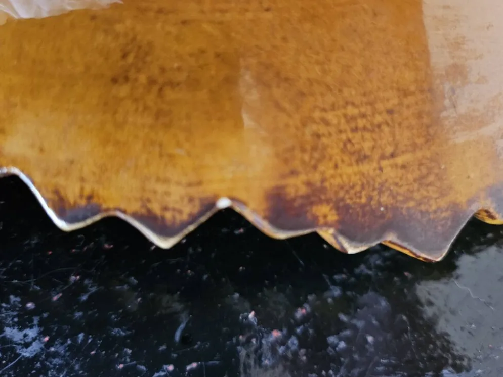 Coupelle en céramique émaillée ambrée — Atelier Cérenne, Vallauris, années 50
