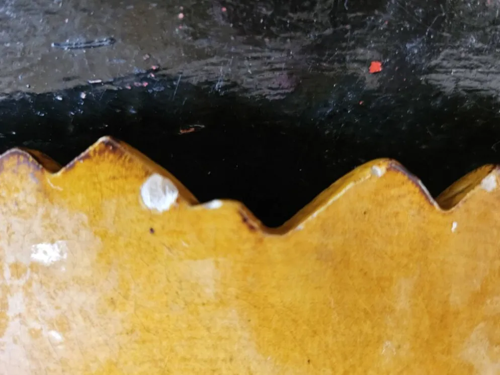 Coupelle en céramique émaillée ambrée — Atelier Cérenne, Vallauris, années 50