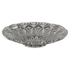 Coupelle en cristal taillé vintage – Ø 33 cm
