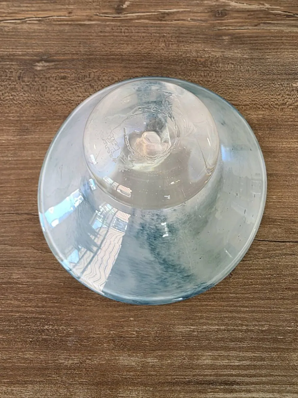 Coupelle en verre soufflé d'art signée Georges Castellino