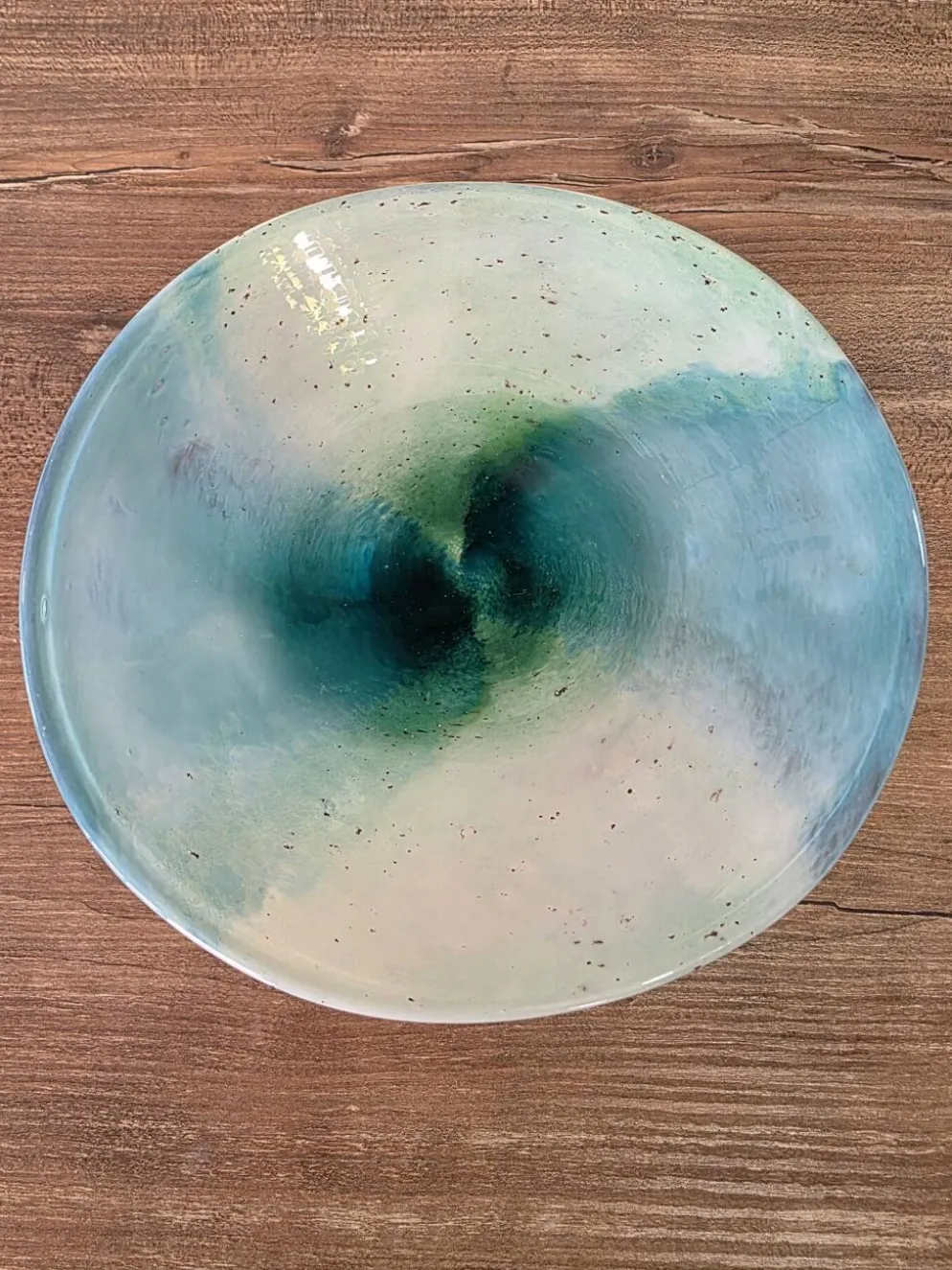 Coupelle en verre soufflé d'art signée Georges Castellino