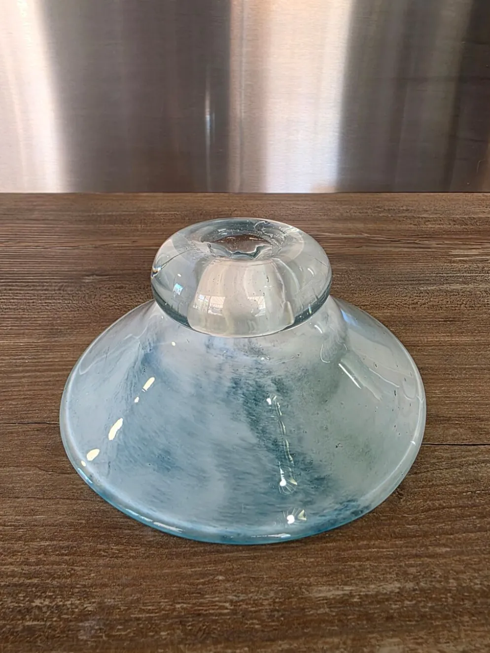 Coupelle en verre soufflé d'art signée Georges Castellino