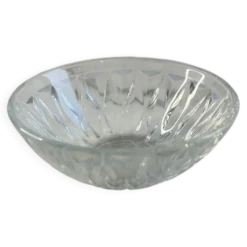 Coupelle en verre taillé estampillée France 11cm